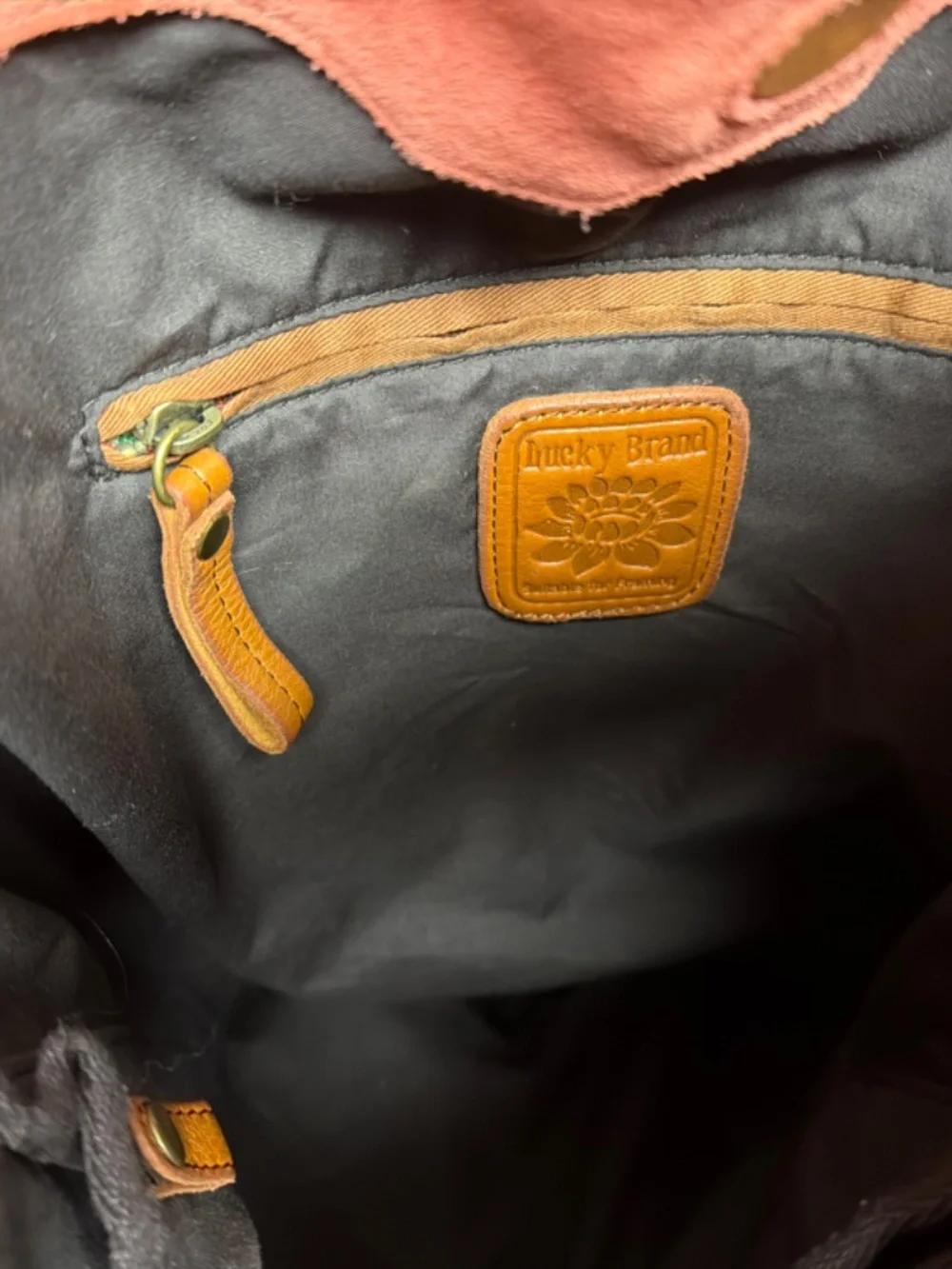 Lucky Brand Leather Trim Boho Tote